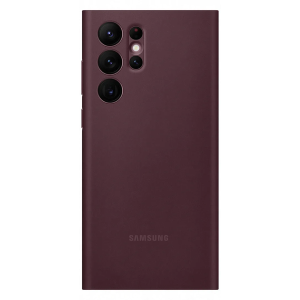Samsung Galaxy S22 Ultra Smart Clear View Cover - Burgundy