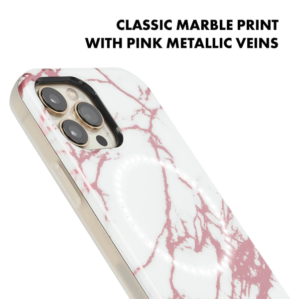Case-Mate LuMee Halo Case For Apple iPhone 13/13 Pro 6.1- White/Pink