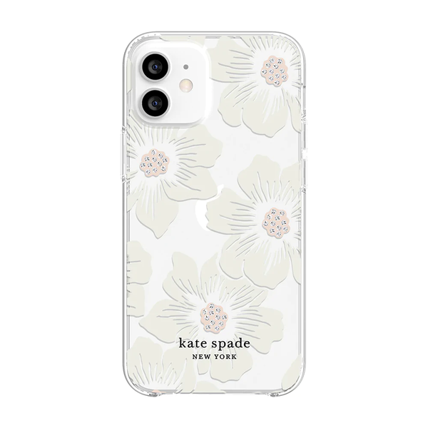 KSNY Hardshell Case For Apple iPhone 12 mini - Hollyhock Floral Clear