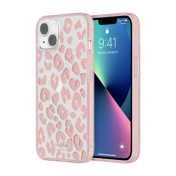 KSNY Protective Hardshell Case For iPhone 13 - City Leopard Pink