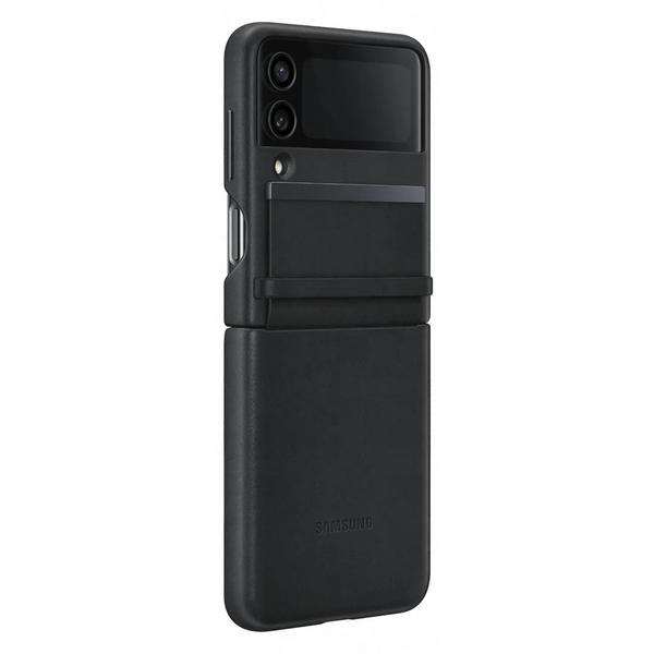 Samsung Galaxy Z Flip4 Flap Leather Cover - Black