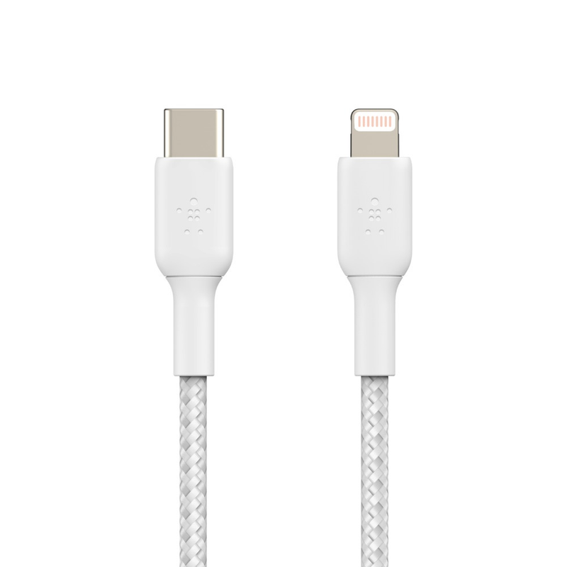 Belkin Boost Charge Braided Lightning to USB-C Cable (1m) - White