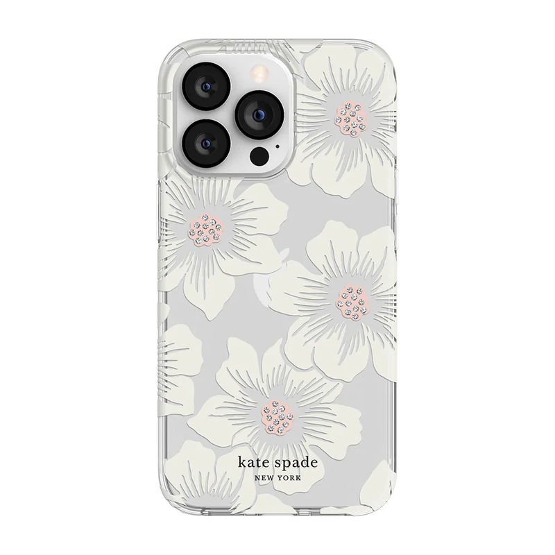 KSNY Protective HS Case For iPhone 13 Pro - Hollyhock Floral Clear