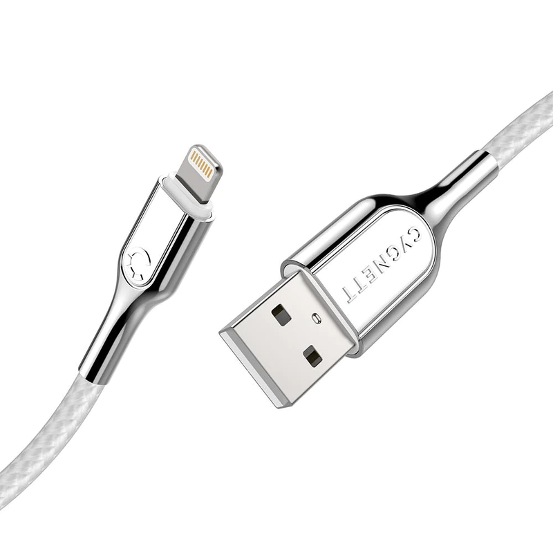 Cygnett Armoured Lightning to USB-A Cable 10 cm - White