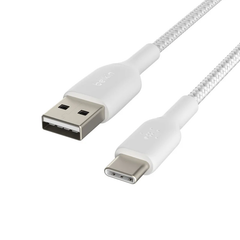 Belkin BoostCharge USB-A to USB-C Braided Cable 2m - White