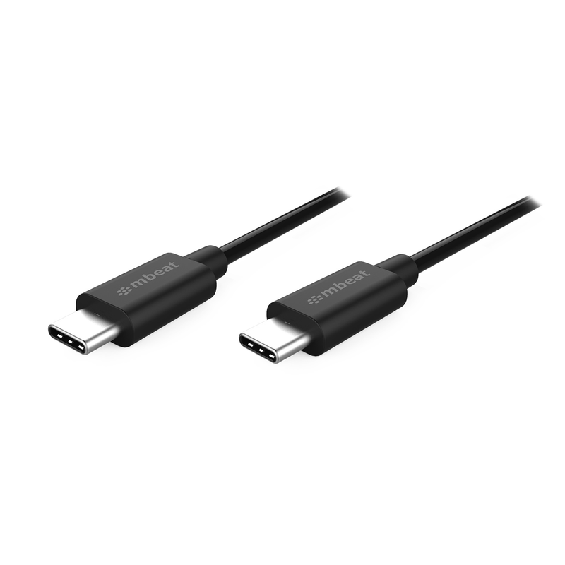 mbeat Prime USB-C to USB-C 1m 2.0 Charge And Sync Cable - Black