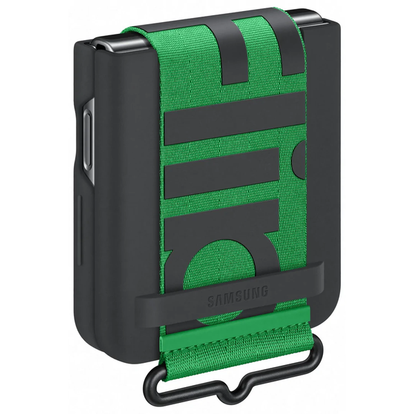 Samsung Silicone Cover With Strap For Galaxy Z Flip4 - Black