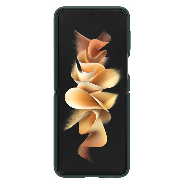 Samsung Galaxy Z Flip 3 Silicone Cover with Ring - Green