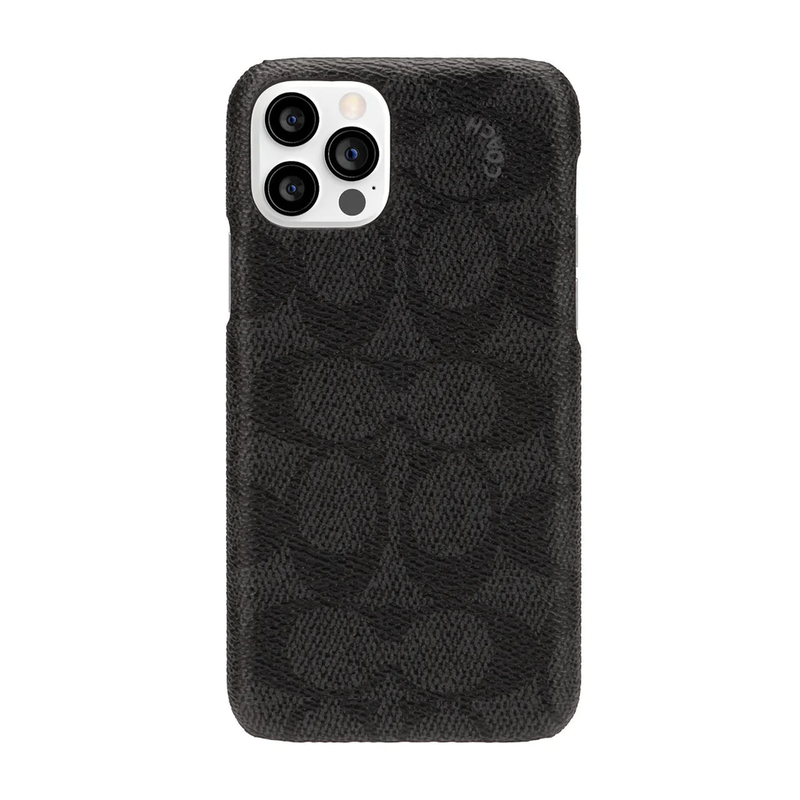 KSNY Coach Slim Wrap Case For iPhone 12 Pro Max -Signature C Black