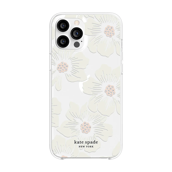 KSNY Hardshell Case For iPhone 12 Pro Max - Hollyhock Floral Clear