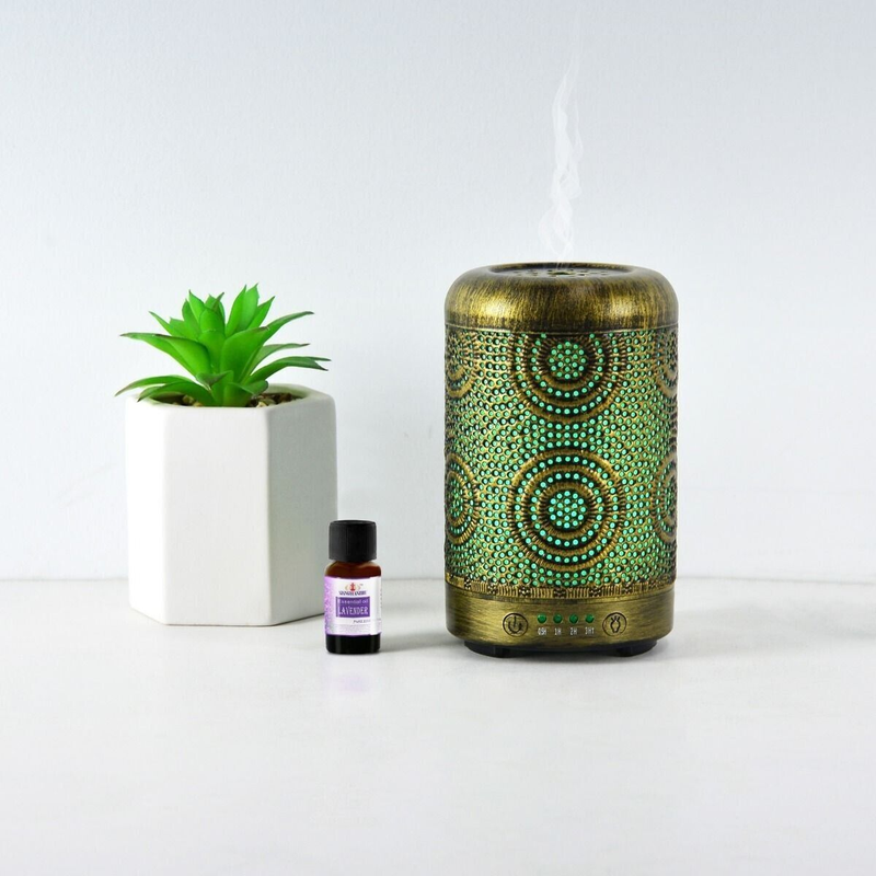 mbeat activiva Metal Essential Oil & Aroma Diffuser 100ml - Gold