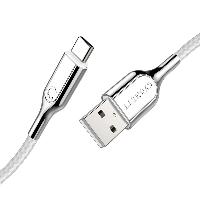 Cygnett Armoured USB-C to USB-A (USB 2.0) Cable (1M) - White