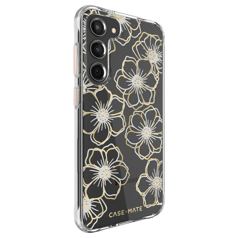 Case-Mate Floral Gems Case For Samsung Galaxy S23+ - Clear/Gold
