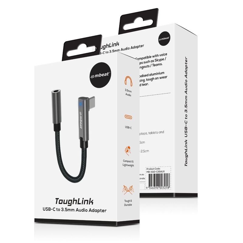 mbeat Elite USB-C to 3.5mm Audio Adapter - Space Grey