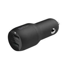 Belkin BOOSTCHARGE Dual USB-A Car Charger 24W+USB-A to USB-C Cable