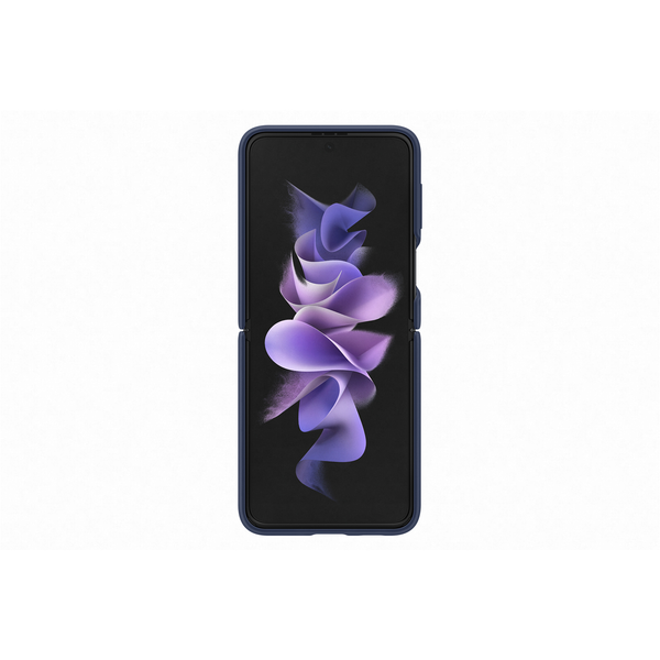 Samsung Galaxy Flip 3 Silicone Cover with Ring - Navy
