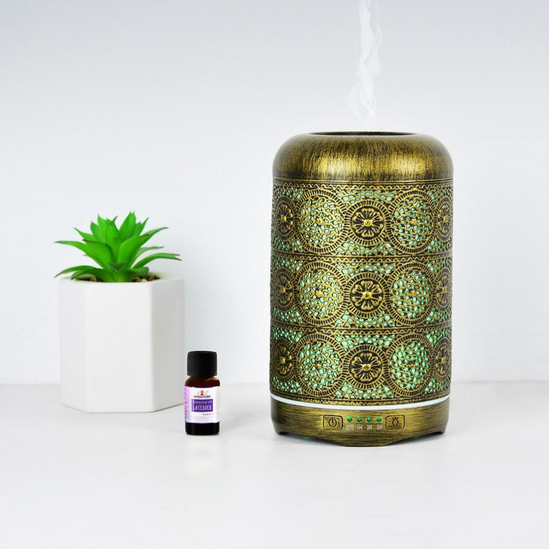 mbeat activiva Metal Essential Oil & Aroma Diffuser 260ml - Gold