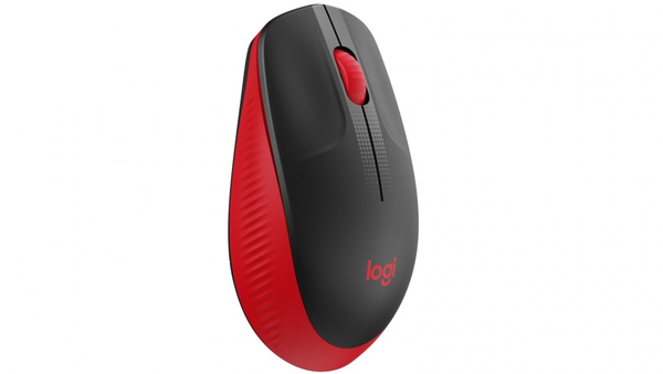 Logitech M190 Full-Size Wireless Mouse - Red