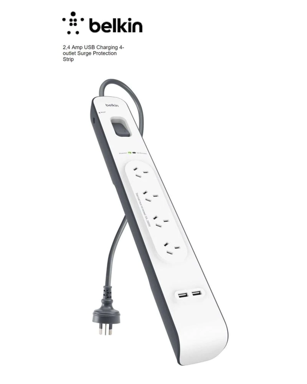 Belkin 2.4 Amp USB Charging 4-outlet Surge Protection Strip