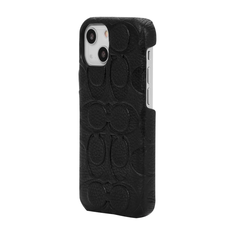 KSNY Coach Slim Wrap Case For iPhone 13 mini - Signature C Black