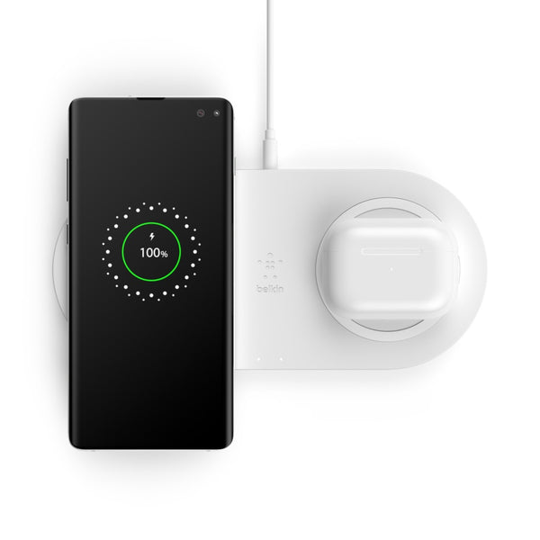 Belkin BOOST CHARGE Dual Wireless Charging Pads (10W) - White