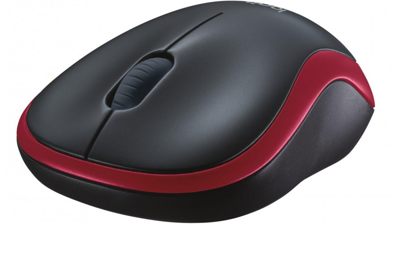 Logitech M185 Wireless Mouse - Red