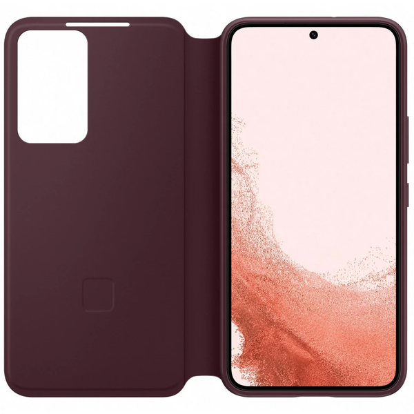 Samsung Galaxy S22 Smart Clear View Cover - Burgundy