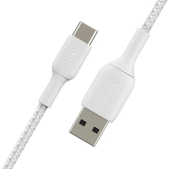 Belkin BoostCharge USB-A to USB-C Braided Cable 2m - White