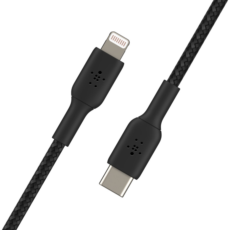 Belkin BOOST CHARGE Braided Lightning to USB-C Cable (1m) - Black