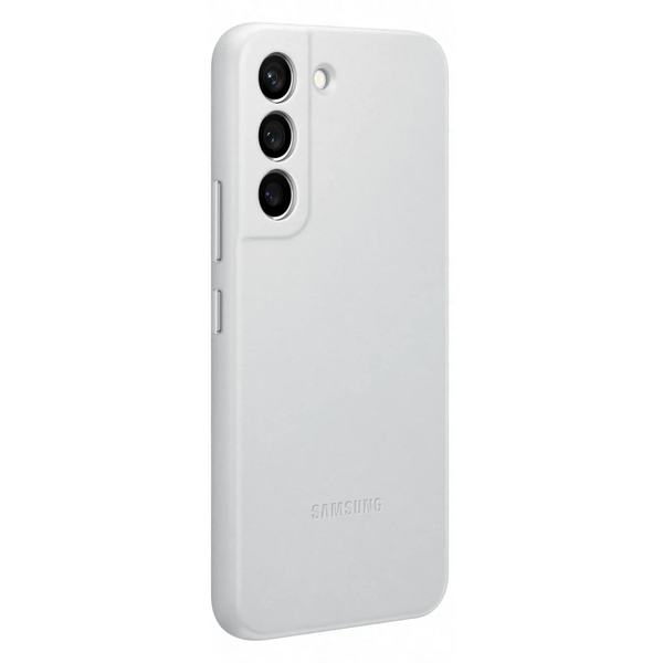 Samsung Galaxy S22 Leather Cover - Light Grey