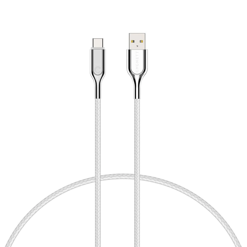 Cygnett Armoured USB-C to USB-A (USB 2.0) Cable (1M) - White