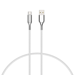 Cygnett Armoured USB-C to USB-A (USB 2.0) Cable (1M) - White