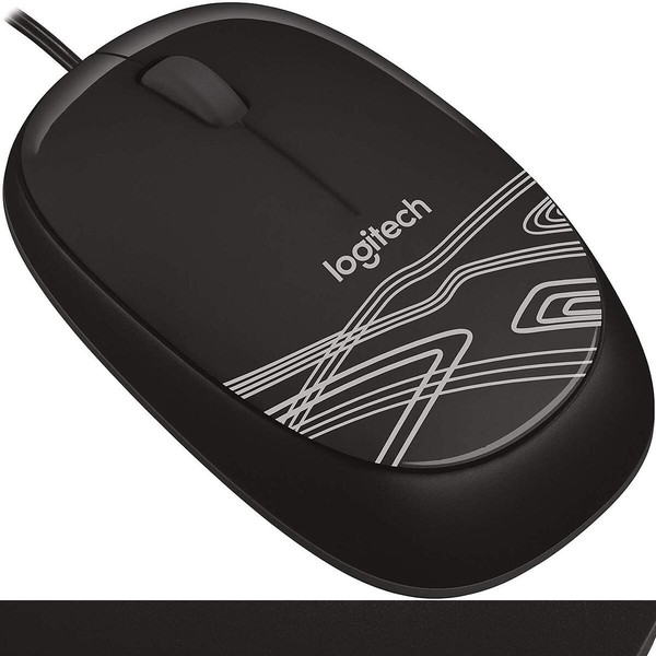 Logitech Corded Optical Mouse M105 - Black