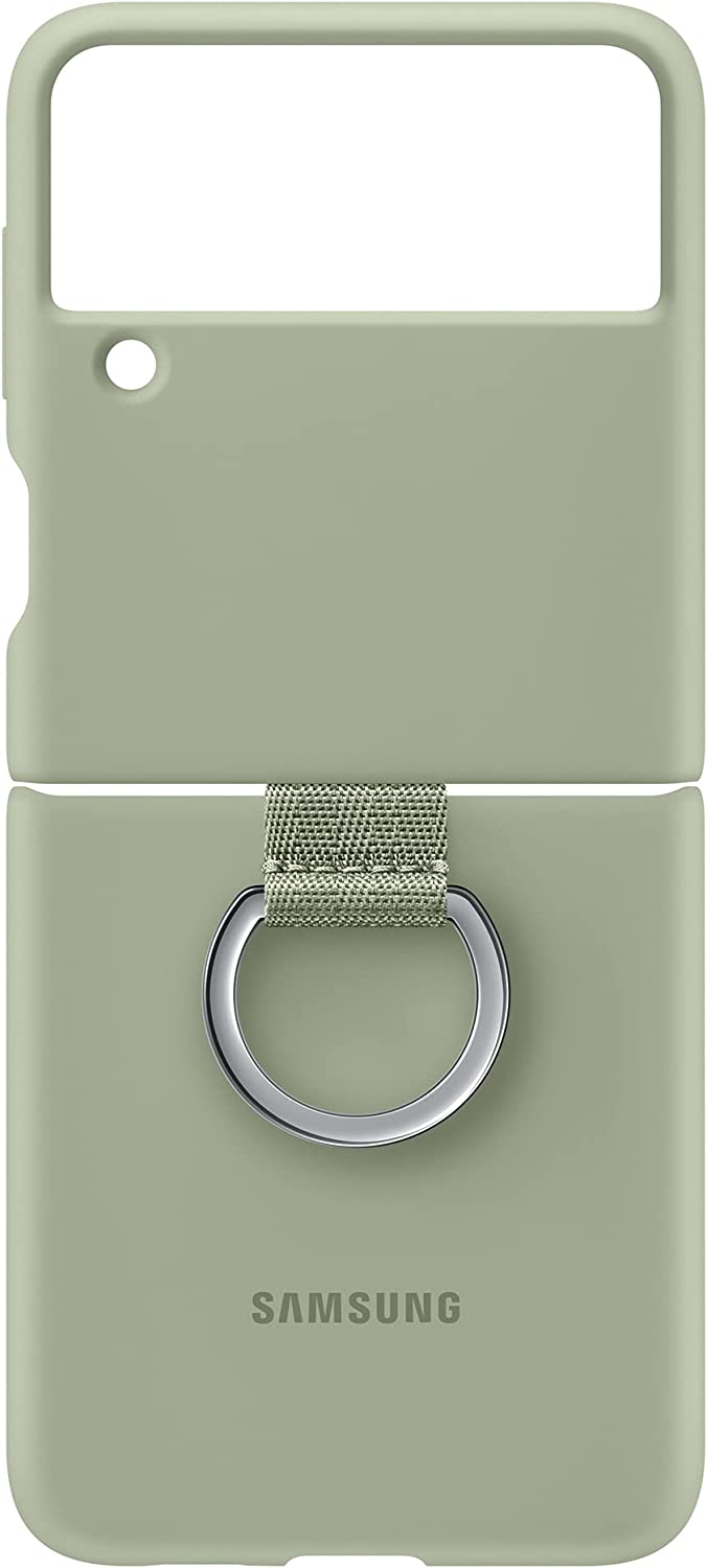 Samsung Galaxy Z Flip 3 Silicone Cover with Ring - Olive Green