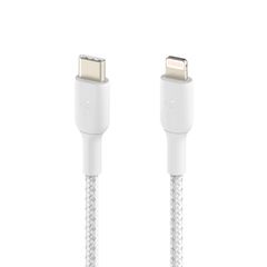 Belkin BOOST CHARGE Braided Lightning to USB-C Cable 2m - White