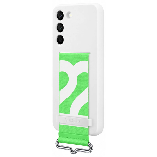 Samsung Galaxy S22 Silicone with Strap Cover - White