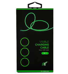 LITO Astrotek LED Light Up Visible Flowing Data Cable1m - Green