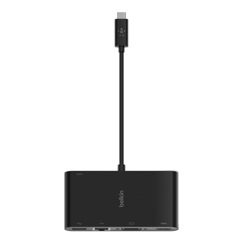 Belkin USB-C Multimedia + Charge Adapter (100W) - Black