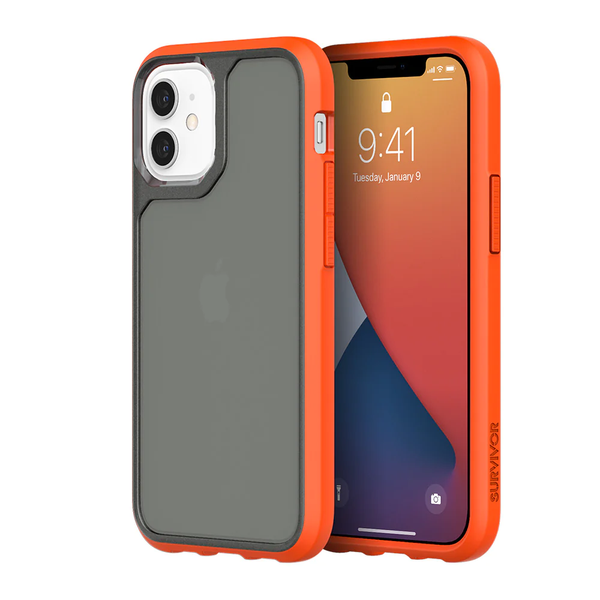 Survivor Strong Case For Apple iPhone 12/12 Pro - Orange/Gray