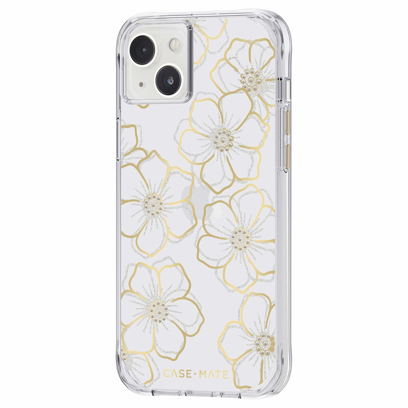 Case-Mate Floral Gems Case For Apple iPhone 14 Plus - Gold