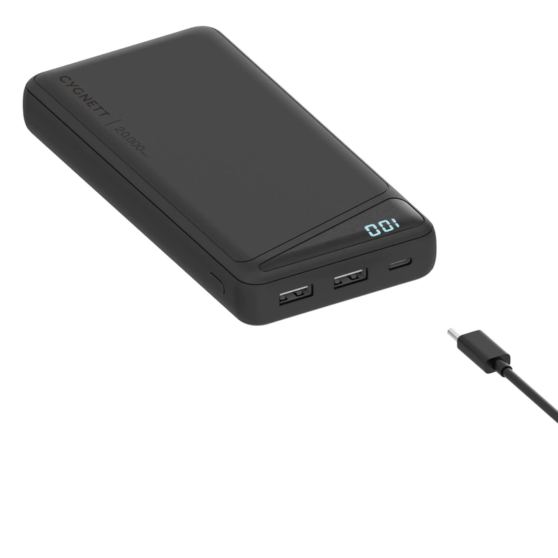 Cygnett ChargeUp Boost 2nd Gen 20K mAh Power Bank - Black