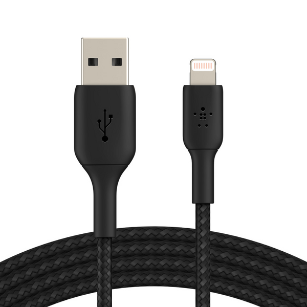 Belkin BOOST CHARGE 15cm Braided Lightning to USB-A Cable - Black