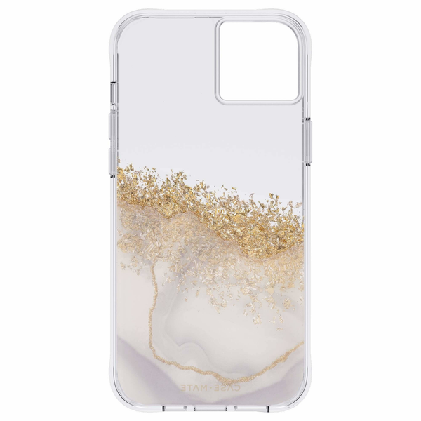 Case-Mate Karat Marble Case For iPhone 14 Plus - White Marble