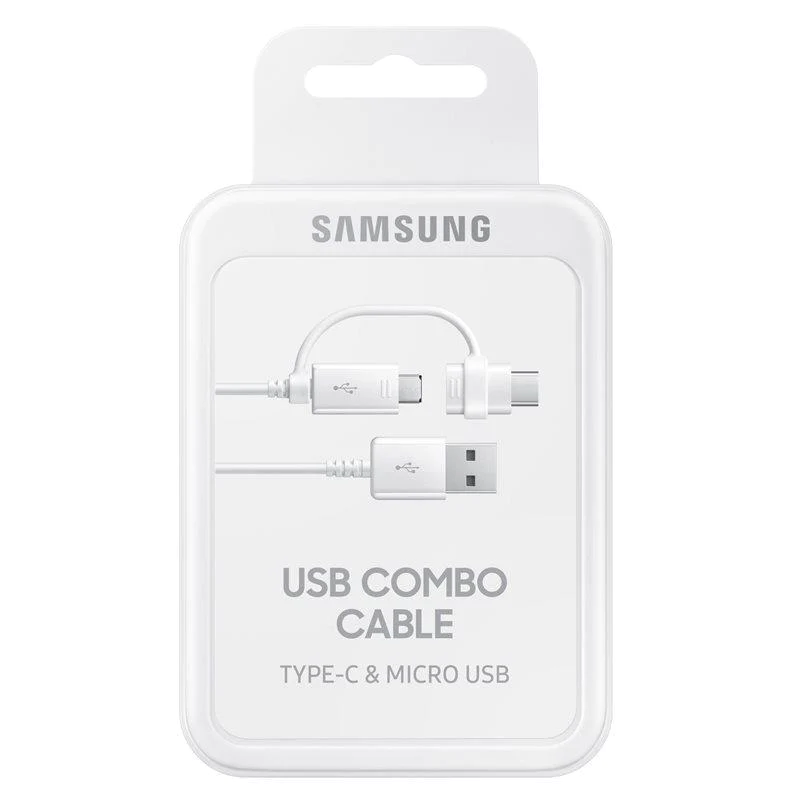 Samsung Data Cable Combo (Micro USB And Type C) - White