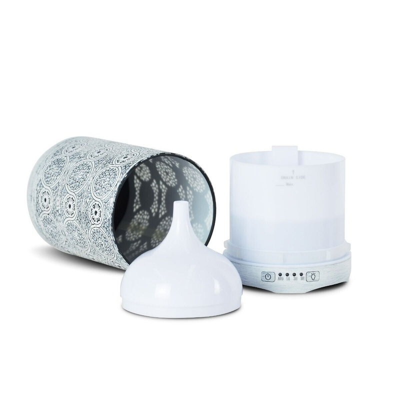 mbeat activiva Metal Essential Oil and Aroma Diffuser 260ml -White