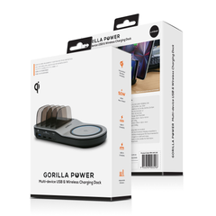 mbeat Gorilla Power Multi-Device USB & Wireless Charging Dock