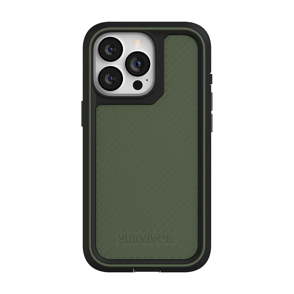 Survivor Earth Case For Apple iPhone 13 Pro - Black/Wild Fern