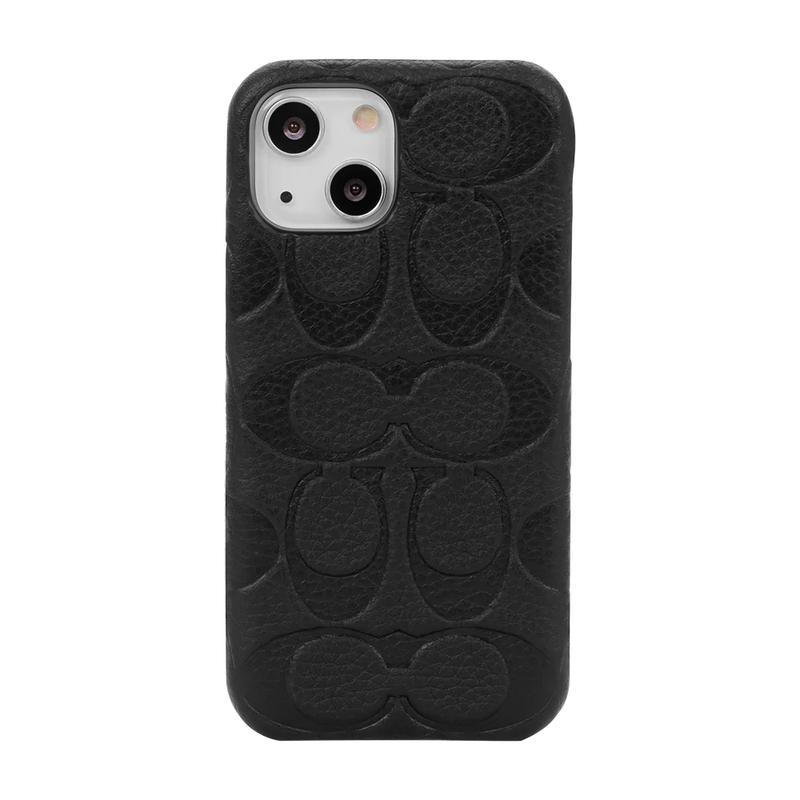 KSNY Coach Slim Wrap Case For iPhone 13 mini - Signature C Black