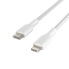 Belkin Boost Charge Braided Lightning to USB-C Cable (1m) - White