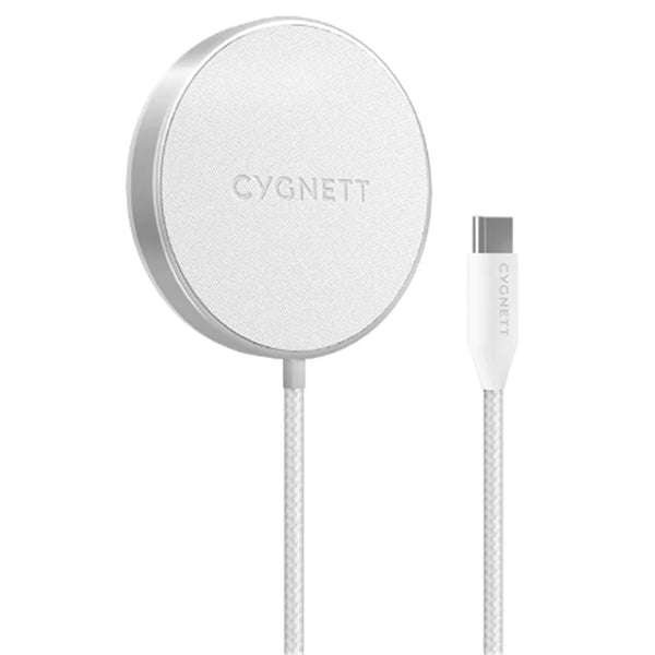 Cygnett AlignPro 15W MagSafe Wireless Charging Cable 1.2m - White